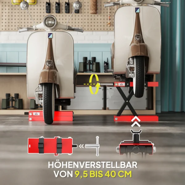 Motorfietsheffer 500 kg draagvermogen motorfietsheftafel 95 400 mm hoogteverstelbaar montageblok fietsreparatie schaarheffer in garage & buitenruimtes 6