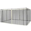 Muggennet voor 3x4 paviljoen, 4 zijpanelen, vliegennet met rits, insectenbescherming van nylon mesh, zwart 1