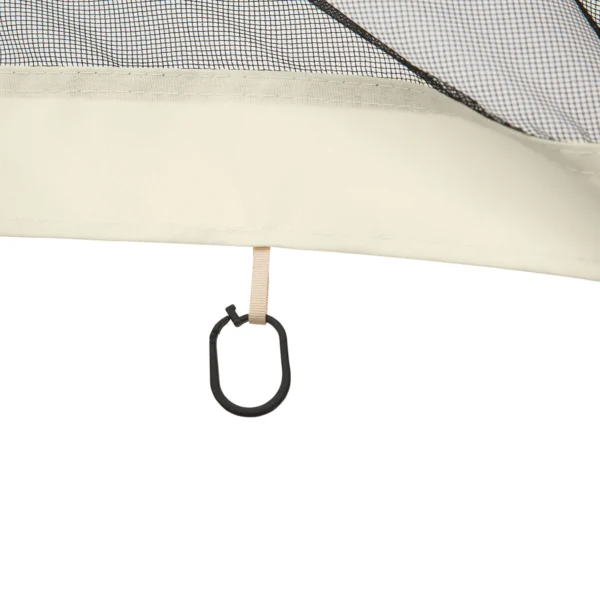 Muggennet voor 3x4 paviljoen, 4 zijpanelen, vliegennet met rits, insectenbescherming van nylon mesh, zwart 10