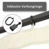 Muggennet voor 3x4 paviljoen, 4 zijpanelen, vliegennet met rits, insectenbescherming van nylon mesh, zwart 6