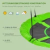 Ø110 cm nestschommel tot 150 kg, verstelbare kinderschommel, hangschommel, tuinschommel, tafelschommel, groen 6