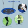 Ø110cm nestschommel outdoor, tot 150 kg, verstelbare kinderschommel, staal, blauw 7