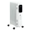 Olieradiator elektrisch verwarmingstoestel 1830 2180w draagbaar 3 verwarmingsniveaus 24 uurs timer 9 verwarmingsplaten wit staal 42,5x24x63cm voor efficiënte warmte 1