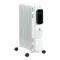 Olieradiator elektrisch verwarmingstoestel 1830 2180w draagbaar 3 verwarmingsniveaus 24 uurs timer 9 verwarmingsplaten wit staal 42,5x24x63cm voor efficiënte warmte 1