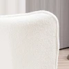 Oorfauteuil, gestoffeerde relaxstoel met armleuning, metalen poten, loungestoel voor woonkamer, slaapkamer, crèmewit 10