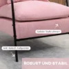 Oorfauteuil met voetenbank en kantelbare rugleuning relaxstoel, tv stoel, gestoffeerde stoel, roze, 68x91,5x88cm 8