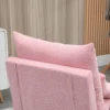Oorfauteuil met voetenbank en kantelbare rugleuning relaxstoel, tv stoel, gestoffeerde stoel, roze, 68x91,5x88cm 9