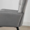 Oorfauteuil met voetenbank, loungestoel relaxstoel gestoffeerde stoel fluweelachtige tv stoel eetkamerstoel tot 120 kg lichtgrijs 9