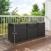 Opbergtas voor tuinkussens, kussentas, beschermhoes met draaghandvat rits, waterdicht uv bestendig 600d oxford, voor kussenovertrekken kerstbomen 200x60x75 cm, zwart 4