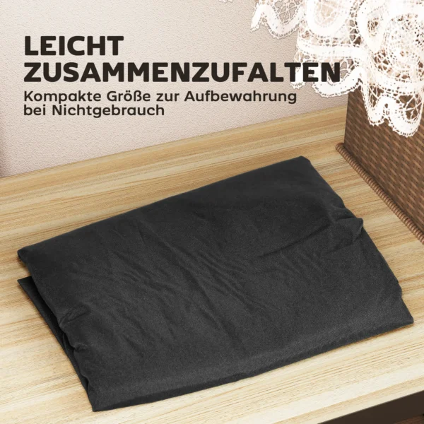 Opbergtas voor tuinkussens, kussentas, beschermhoes met draaghandvat rits, waterdicht uv bestendig 600d oxford, voor kussenovertrekken kerstbomen 200x60x75 cm, zwart 8