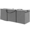 Opbergtas voor tuinkussens, kussentas, beschermhoes met draaghandvat rits, waterdicht uv bestendig 600d oxford, voor kussens kerstbomen 200x60x75 cm lichtgrijs 1