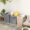 Opbergtas voor tuinkussens, kussentas, beschermhoes met draaghandvat rits, waterdicht uv bestendig 600d oxford, voor kussens kerstbomen 200x60x75 cm lichtgrijs 10