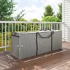 Opbergtas voor tuinkussens, kussentas, beschermhoes met draaghandvat rits, waterdicht uv bestendig 600d oxford, voor kussens kerstbomen 200x60x75 cm lichtgrijs 4