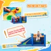 Opblaasbaar springkasteel waterpark met blazer, waterglijbaan, basketbalnet, speelcentrum voor kinderen vanaf 3 jaar, ideaal voor tuin 7