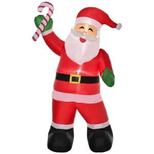 Opblaasbare kerstman met zuurstok, 250 cm, met led, blower, kerstfeest, kerstdecoratie, 140 x 85 x 250 cm 1