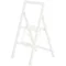 Opstap ladder met 3 treden anti slip opklapbare trap met handvat tot 150 kg belastbaar lichtgewicht aluminium ladder 41,5 x 49,7 x 82,6 cm wit 1