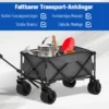 Opvouwbare bolderwagen handwagen 360° tuinwagen met telescopische handgreep tot 20 kg verstelbare handgreephoogte voor uitstapjes & tuin 10