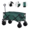 Opvouwbare bolderwagen handwagen 360° tuinwagen met verstelbare telescoopgreep tot 20kg, metaal en oxford, groen 108x55x59 89cm 1