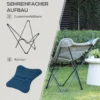 Opvouwbare campingstoel 120kg draagvermogen, licht en draagbaar, met armleuningen voor buitenactiviteiten 5