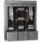 Opvouwbare garderobe stoffenkast, vouwkast met rits, vliesstof, donkergrijs, 125x43x162,5cm 1