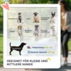 Opvouwbare hondenwagen met kussen voor honden en katten tot 20 kg, kattenwagen met netvenster van oxford stof in grijs zwart 5