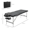 Opvouwbare massagetafel professionele 7 zone massagetafel, in hoogte verstelbaar, belastbaar tot 130kg, ideaal voor spa & salon, zwart 4