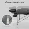 Opvouwbare massagetafel professionele 7 zone massagetafel, in hoogte verstelbaar, belastbaar tot 130kg, ideaal voor spa & salon, zwart 5