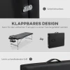 Opvouwbare massagetafel professionele 7 zone massagetafel, in hoogte verstelbaar, belastbaar tot 130kg, ideaal voor spa & salon, zwart 7