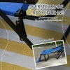Opvouwbare zonneligstoel tuinligstoel met leesvenster, hoofdkussen, ligstoel met 4 voudig verstelbare rugleuning, weerbestendige campingligstoel tot 120 kg belastbaar, voor tuin strand zwembad, donkerblauw 7