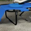 Opvouwbare zonneligstoel tuinligstoel met leesvenster, hoofdkussen, ligstoel met 4 voudig verstelbare rugleuning, weerbestendige campingligstoel tot 120 kg belastbaar, voor tuin strand zwembad, donkerblauw 9