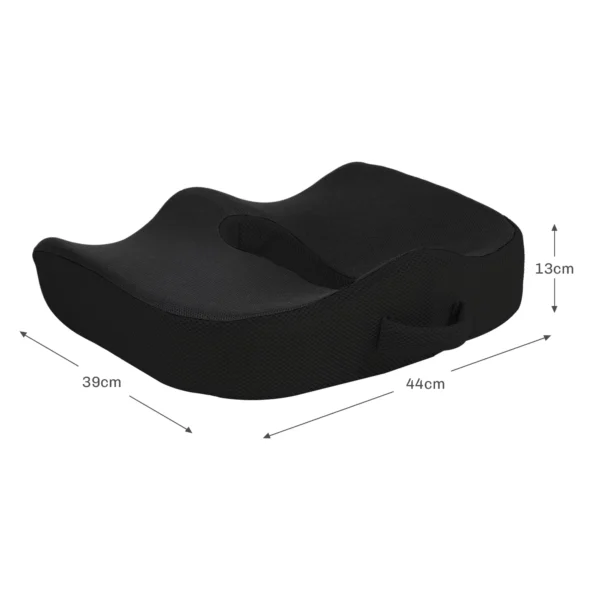 Orthopedisch zitkussen ergonomisch zitkussen voor bureaustoel, auto & co., staartbeenkussen van memory schuim voor staartbeen, ischias, aambeien rugpijnverlichting, zwart 4
