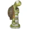 Outsunny schildpad sculptuur met led solarlicht 36,5 cm tuinfiguur voor gazon & hof, decoratief buitenornament 1