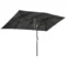 Parasol 150 x 295cm tuinparasol, verstelbare dubbele zonnescherm, marktparasol voor terras, grijs polyester 1