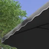 Parasol 243x243cm balkonparasol met uv bescherming, zweefparasol met dubbeldak & kruisvoet, ruches, 4 steunen, donkergrijs 8
