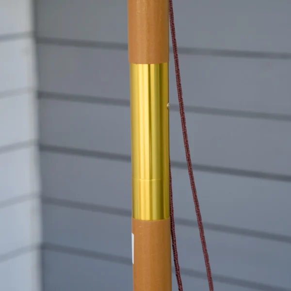 Parasol hout 300 cm houten parasol tuinparasol balkonparasol bamboe khaki 8