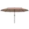 Parasol met led dubbele parasol 440 x 260 cm tuinparasol terrasparasol groot ovaal met handslinger en metalen frame in khaki 1