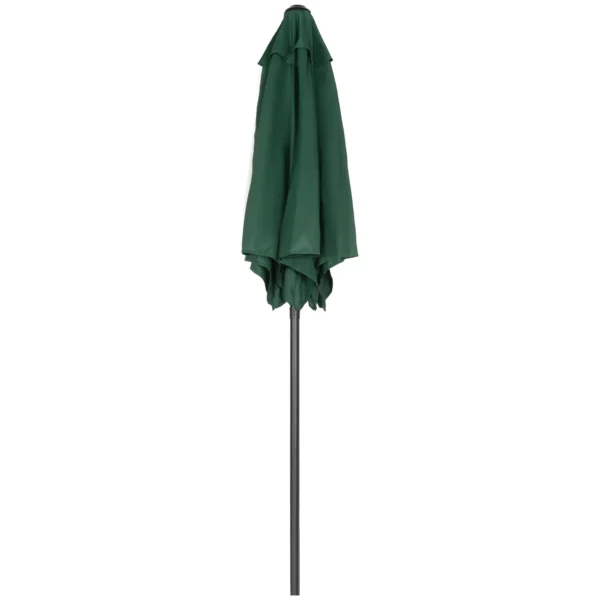 Parasol Ø196 cm, parasol met kantelfunctie, zeshoekige balkonparasol strandparasol windvast stabiel marktparasol draaiparasol zonbescherming voor strand balkon tuin, groen 1