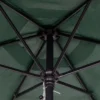 Parasol Ø196 cm, parasol met kantelfunctie, zeshoekige balkonparasol strandparasol windvast stabiel marktparasol draaiparasol zonbescherming voor strand balkon tuin, groen 9