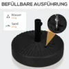 Parasolvoet 29kg voetstuk voor Ø38/48mm masten in rattanlook, ideaal voor tuin & balkon, hdpe zwart Ø51x36cm 6
