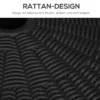 Parasolvoet 29kg voetstuk voor Ø38/48mm masten in rattanlook, ideaal voor tuin & balkon, hdpe zwart Ø51x36cm 8