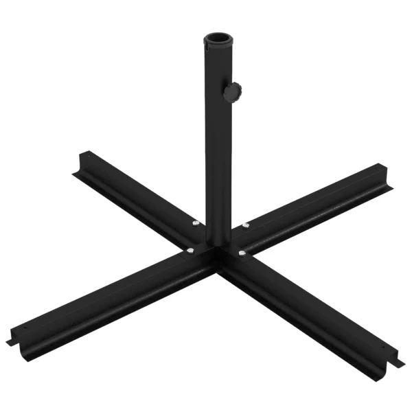 Parasolvoet 4 kg kruisvoet voor zweefparasol Ø38 tot 48 mm, stabiele parasolhouder in zwart 100 x 100 x 75 cm 1