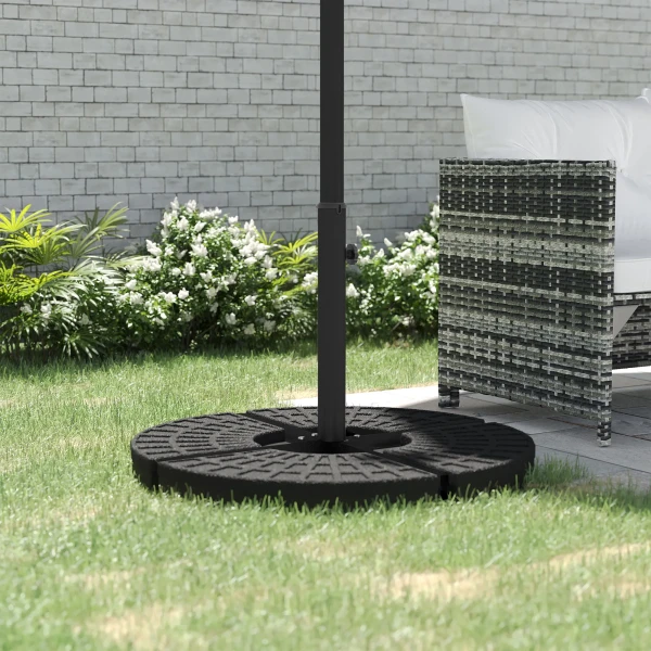 Parasolvoet 4 kg kruisvoet voor zweefparasol Ø38 tot 48 mm, stabiele parasolhouder in zwart 100 x 100 x 75 cm 2