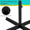 Parasolvoet 4 kg kruisvoet voor zweefparasol Ø38 tot 48 mm, stabiele parasolhouder in zwart 100 x 100 x 75 cm 7
