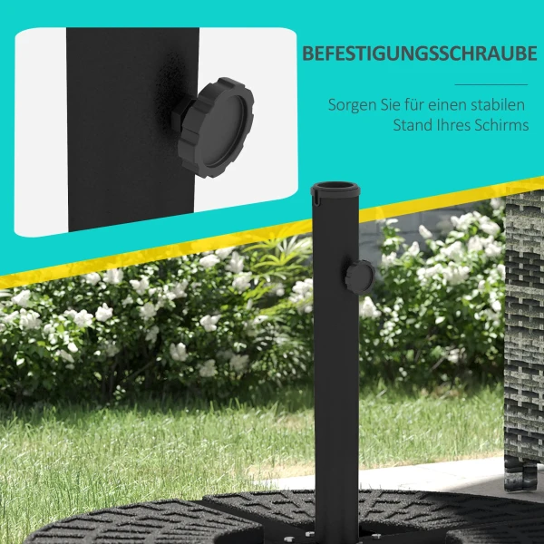 Parasolvoet 4 kg kruisvoet voor zweefparasol Ø38 tot 48 mm, stabiele parasolhouder in zwart 100 x 100 x 75 cm 8