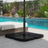 Parasolvoet 4 kg kruisvoet voor zweefparasol Ø38 tot 48 mm, stabiele parasolhouder in zwart 100 x 100 x 75 cm 9