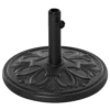 Parasolvoet Ø48 x 34 cm voor parasols Ø35/Ø38/Ø48mm, gemaakt van kunststof & cement, antiek zwart, stabiele houder voor tuin & terras 1