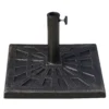Parasolvoet parasolhouder van kunsthars 15kg voor Ø38/48mm zwart 47x47x32cm stabiel en weerbestendig 1