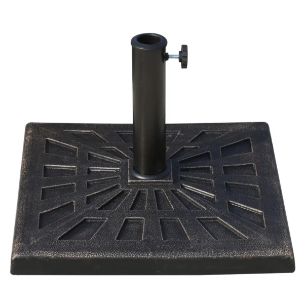 Parasolvoet parasolhouder van kunsthars 15kg voor Ø38/48mm zwart 47x47x32cm stabiel en weerbestendig 1