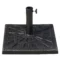 Parasolvoet parasolhouder van kunsthars 15kg voor Ø38/48mm zwart 47x47x32cm stabiel en weerbestendig 1