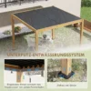 Pergola ca. 3 x 3 m tuinpaviljoen met uv bescherming, verstelbaar dak, terrasoverkapping voor hof en balkon, aluminium, natuur 8